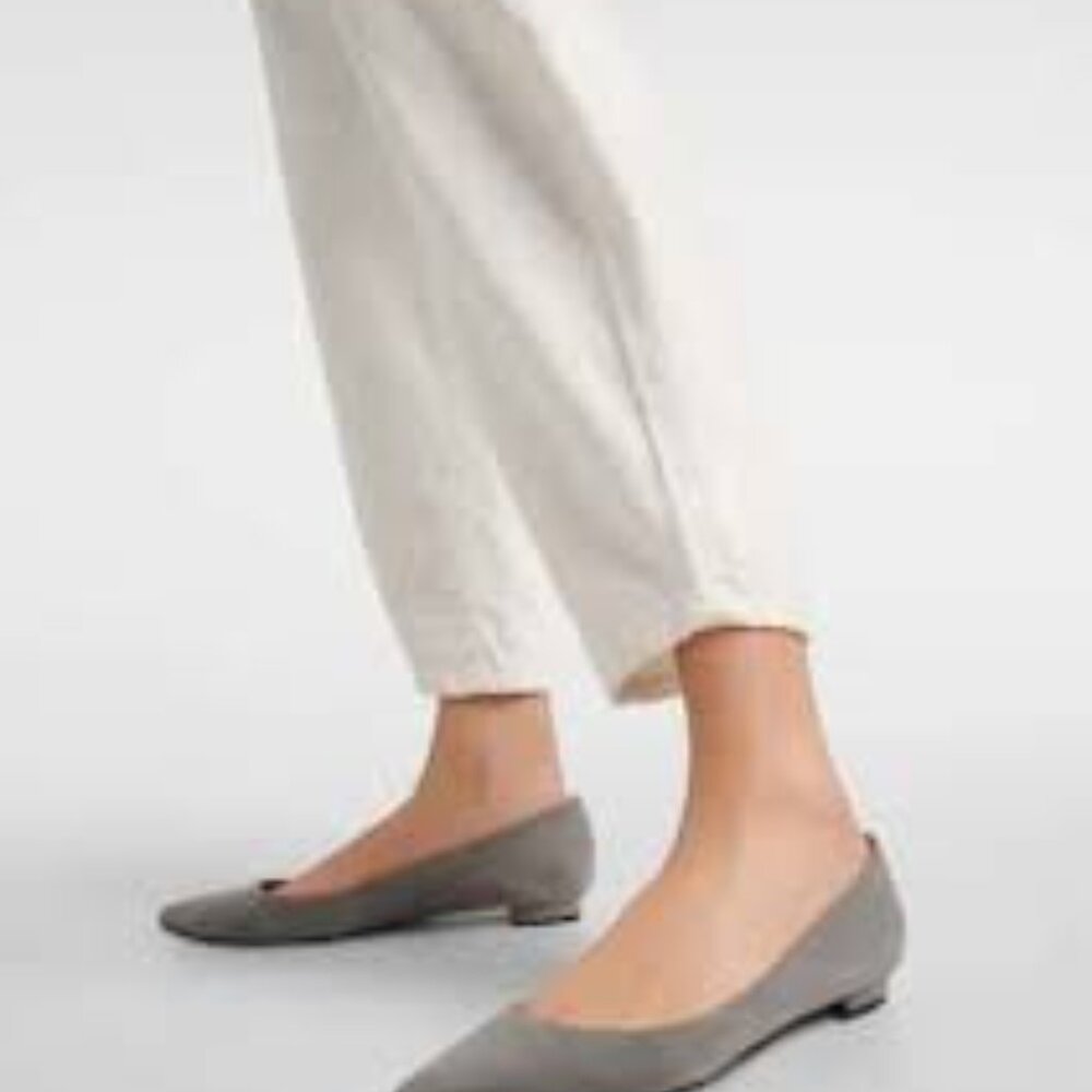 Manolo Blahnik Taupe Suede Ballet Flats Women  Size 39.5 - Picture 9 of 9